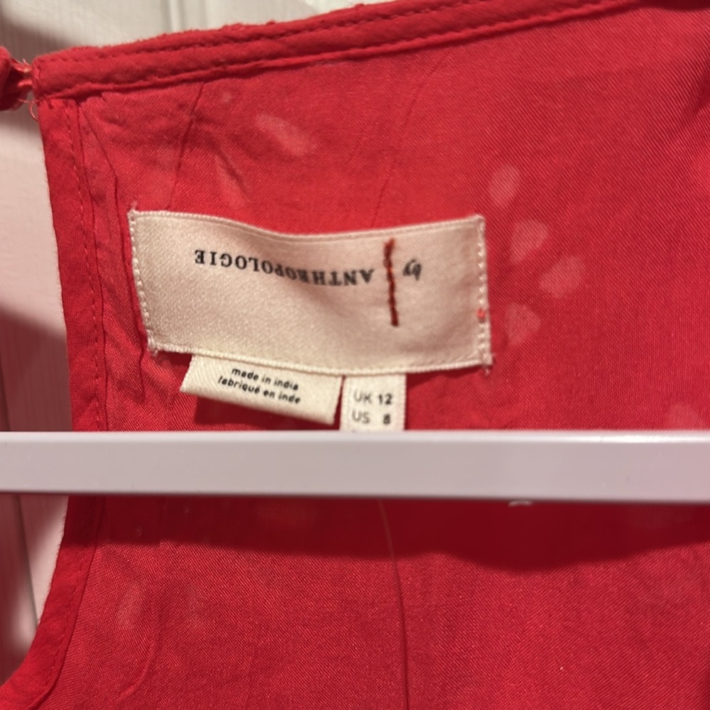 Anthropologie Dani Pink Eyelet Lace Sheath Dress size 8 - Picture 4 of 9